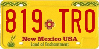 NM license plate 819TRO