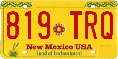 NM license plate 819TRQ