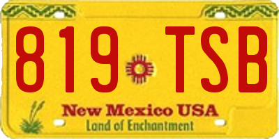 NM license plate 819TSB