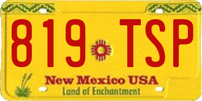 NM license plate 819TSP