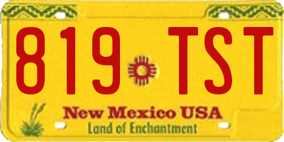 NM license plate 819TST