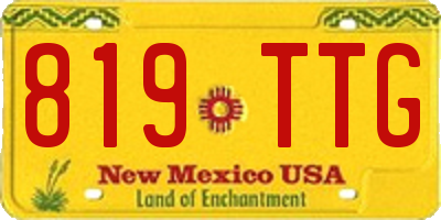 NM license plate 819TTG