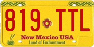 NM license plate 819TTL
