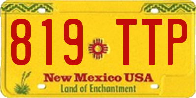 NM license plate 819TTP