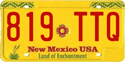 NM license plate 819TTQ