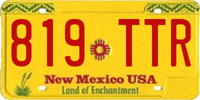 NM license plate 819TTR