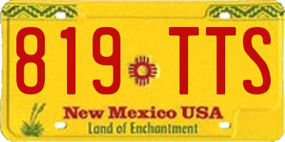 NM license plate 819TTS