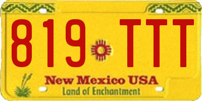 NM license plate 819TTT