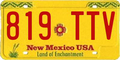 NM license plate 819TTV