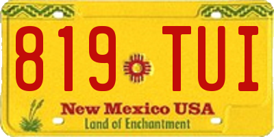 NM license plate 819TUI