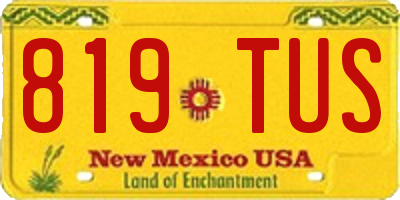 NM license plate 819TUS
