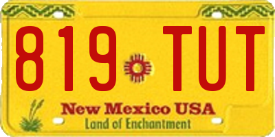 NM license plate 819TUT