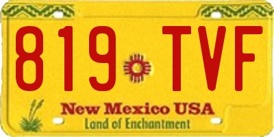 NM license plate 819TVF