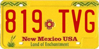 NM license plate 819TVG