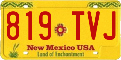 NM license plate 819TVJ