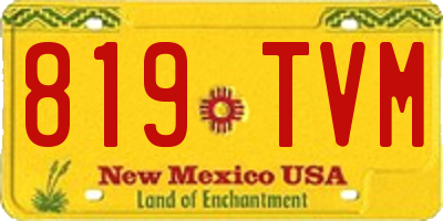 NM license plate 819TVM