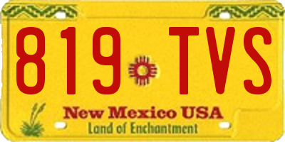 NM license plate 819TVS