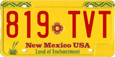 NM license plate 819TVT