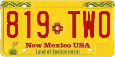 NM license plate 819TWO