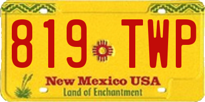 NM license plate 819TWP