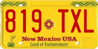 NM license plate 819TXL