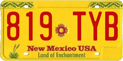 NM license plate 819TYB