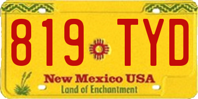NM license plate 819TYD