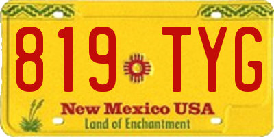 NM license plate 819TYG