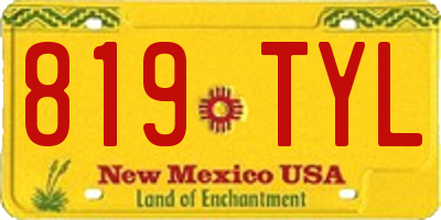 NM license plate 819TYL