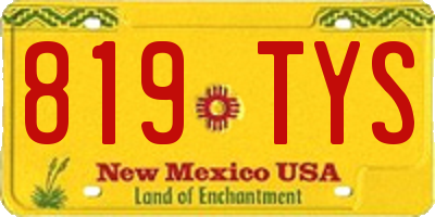 NM license plate 819TYS
