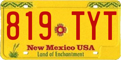 NM license plate 819TYT