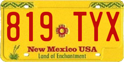 NM license plate 819TYX