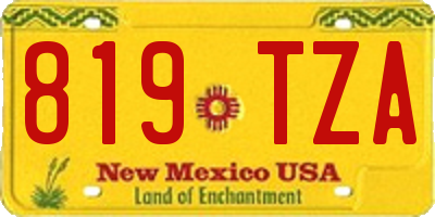 NM license plate 819TZA