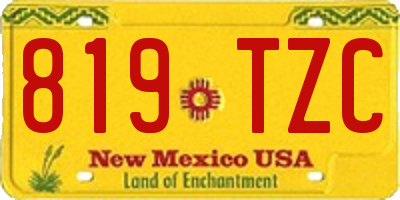 NM license plate 819TZC