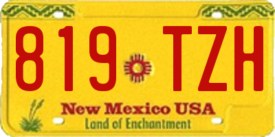 NM license plate 819TZH