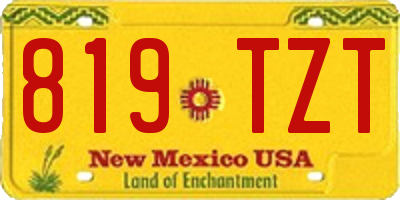 NM license plate 819TZT