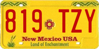 NM license plate 819TZY