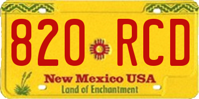 NM license plate 820RCD