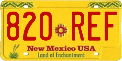 NM license plate 820REF