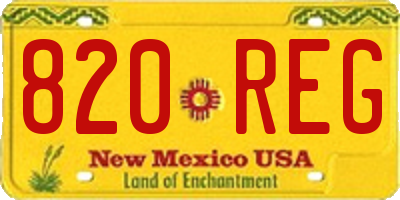NM license plate 820REG