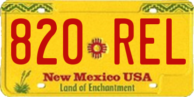 NM license plate 820REL