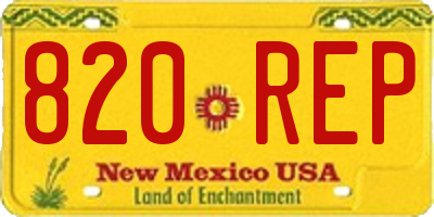 NM license plate 820REP