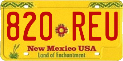 NM license plate 820REU