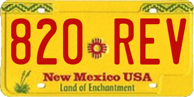 NM license plate 820REV