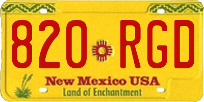 NM license plate 820RGD