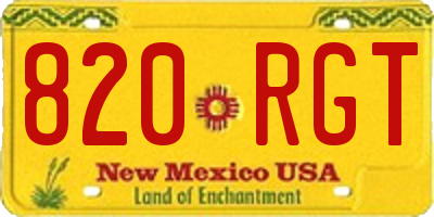 NM license plate 820RGT
