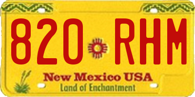 NM license plate 820RHM