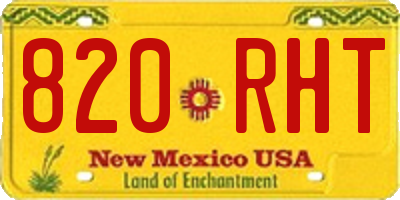NM license plate 820RHT