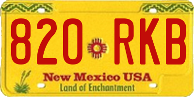 NM license plate 820RKB