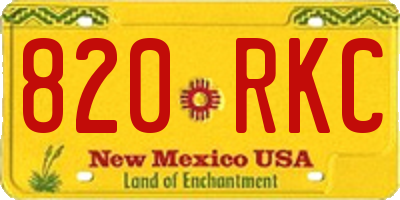 NM license plate 820RKC